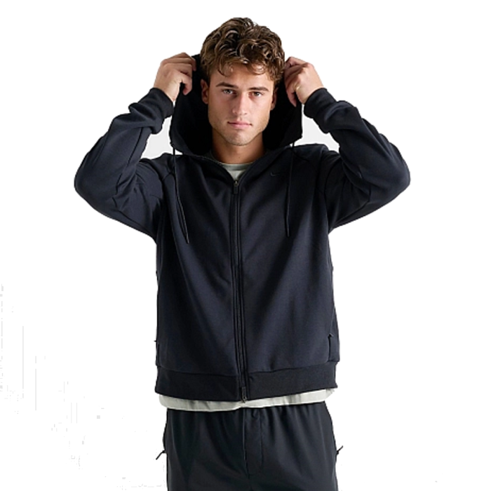 ТОЛСТОВКА NIKE PRIMARY DRI-FIT UV FULL-ZIP VERSATILE HOODIE BLACK FZ0967-010