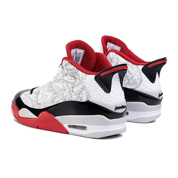 AIR JORDAN DUB ZERO WHITE/VARSITY RED/NEUTRAL GREY/BLACK 311046-116