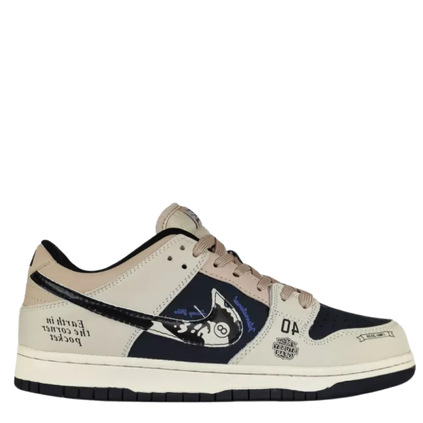 Nike SB Dunk Low x Stussy 40th Black Grey Beige