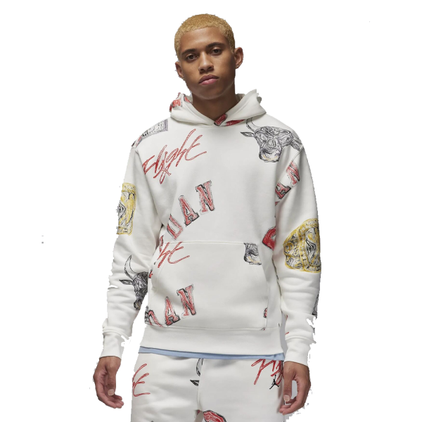 Кофта Nike Air Jordan Essential All-Over Print Fleece Pullover FN4545-133