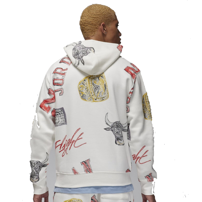 Кофта Nike Air Jordan Essential All-Over Print Fleece Pullover FN4545-133