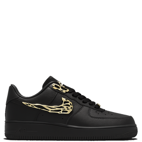 Nike Air Force 1 Low BLACK Molten Metal Swoosh