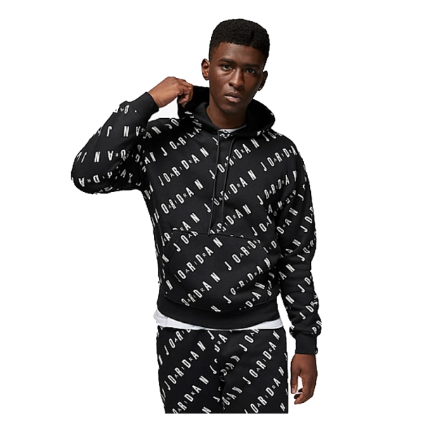 ХУДІ AIR JORDAN ESSENTIALS ALLOVER HERITAGE PRINT FLEECE PULLOVER HOODIE BLACK DV7640-010
