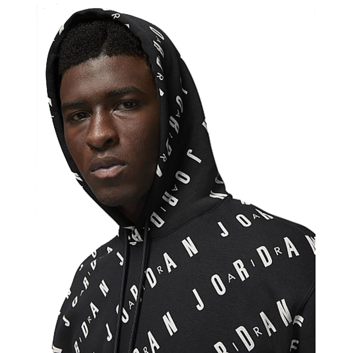 ХУДІ AIR JORDAN ESSENTIALS ALLOVER HERITAGE PRINT FLEECE PULLOVER HOODIE BLACK DV7640-010