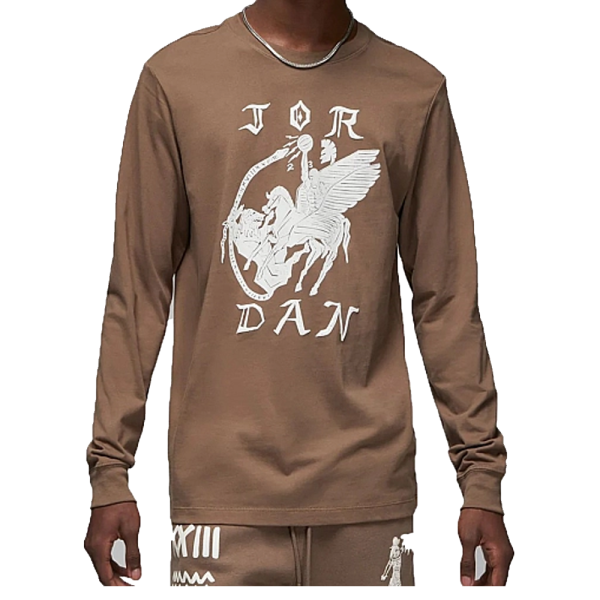 ЛОНГСЛІВ AIR JORDAN ARTIST SERIES BY UMAR RASHID LONG SLEEVE TEE BROWN DV8424-274