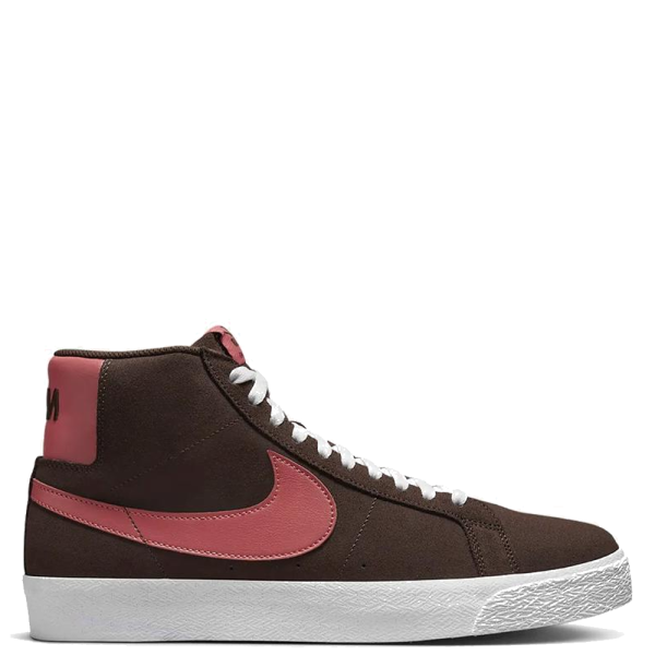 NIKE ZOOM BLAZER MID SKATE SHOES BROWN FD0731-200