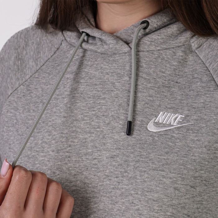 Худі жіноче Nike W Essential Fleece Hoodie Grey  BV4124-063