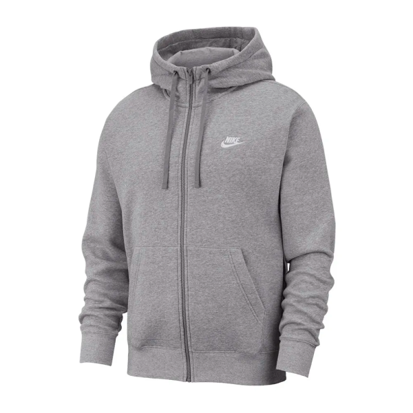 Толстовка NIKE NSW CLUB HOODIE FZ GREY