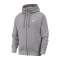 Толстовка NIKE NSW CLUB HOODIE FZ GREY