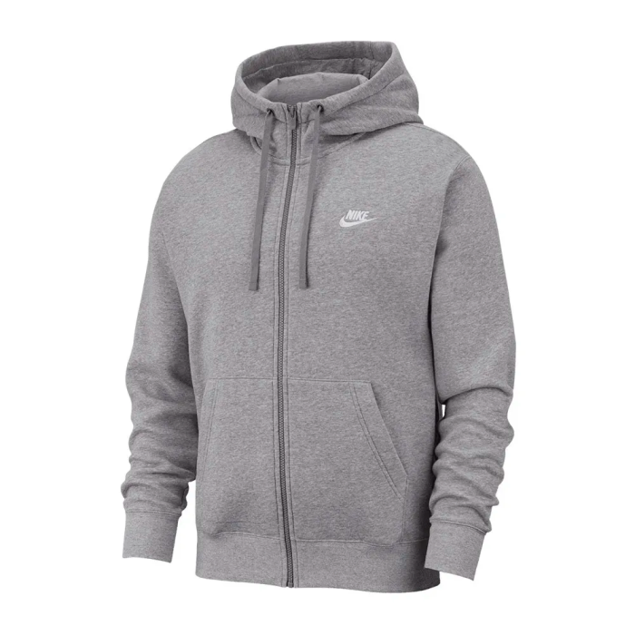 Толстовка NIKE NSW CLUB HOODIE FZ GREY