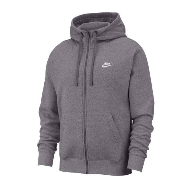 Толстовка NIKE M NSW CLUB HOODIE FZ BB GREY