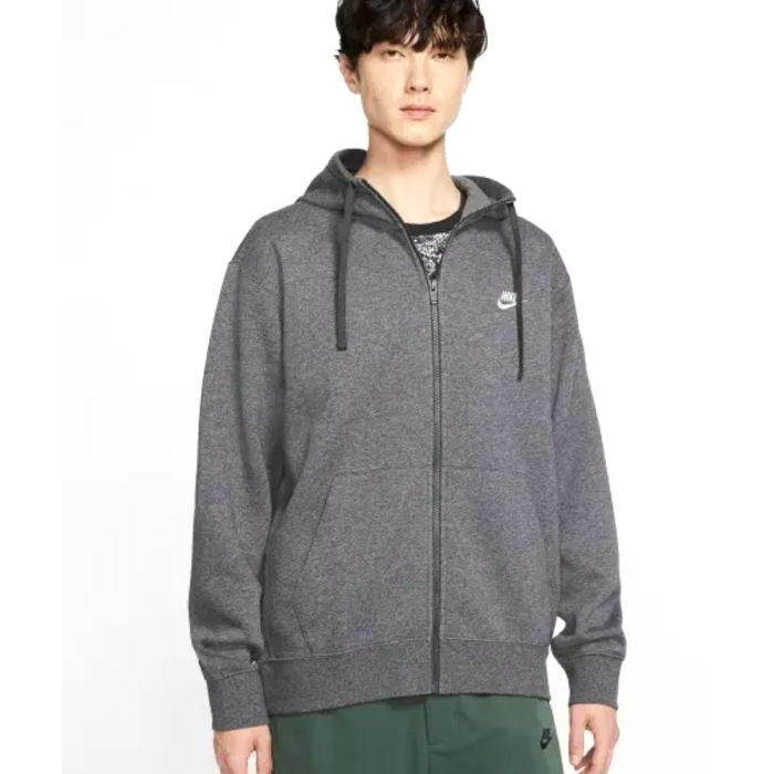 Толстовка NIKE M NSW CLUB HOODIE FZ BB GREY