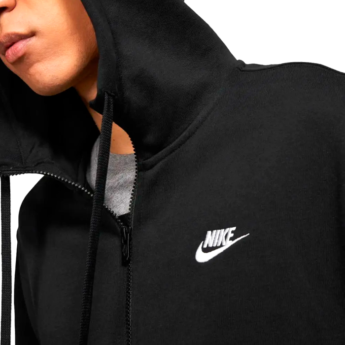Толстовка NIKE M NSW CLUB HOODIE FZ FT BLACK