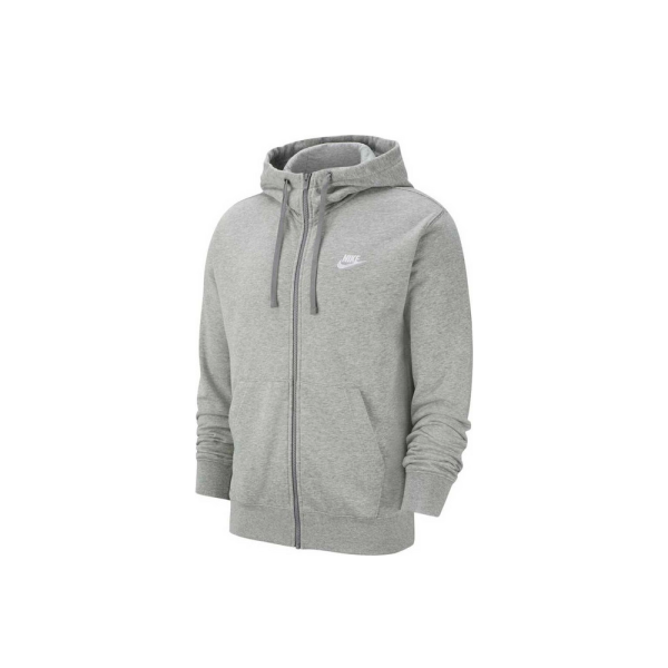 Толстовка NIKE M NSW CLUB HOODIE FZ FT GREY