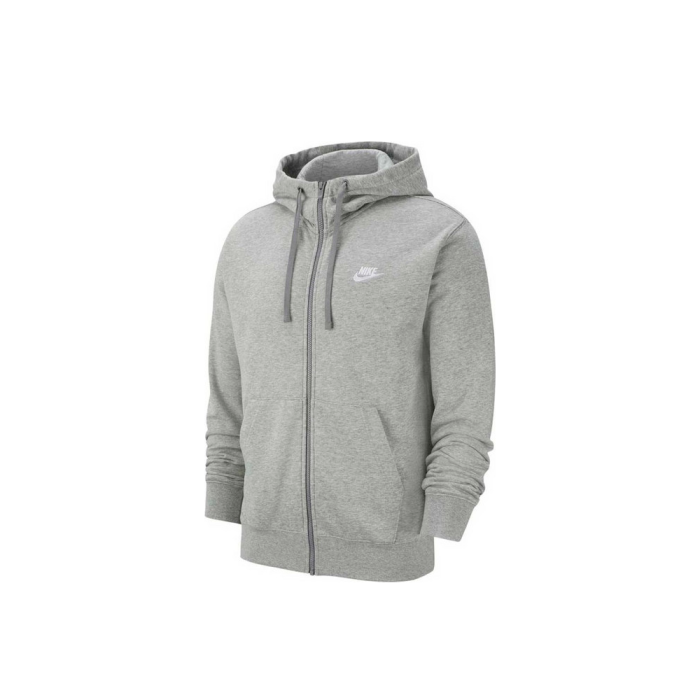 Толстовка NIKE M NSW CLUB HOODIE FZ FT GREY