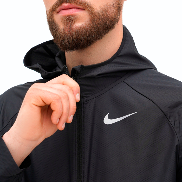 NIKE ESSENTIAL RUNNING HOODED BLACK