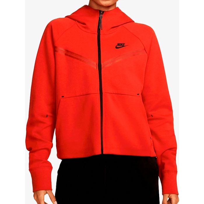 Толстовка NIKE W NSW TCH FLC WR ESSNTL FZ HDY RED