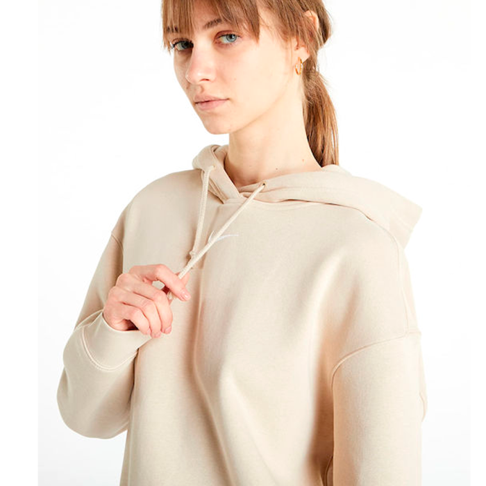 NIKE OVERSIZED FLEECE HOODIE BEIGE