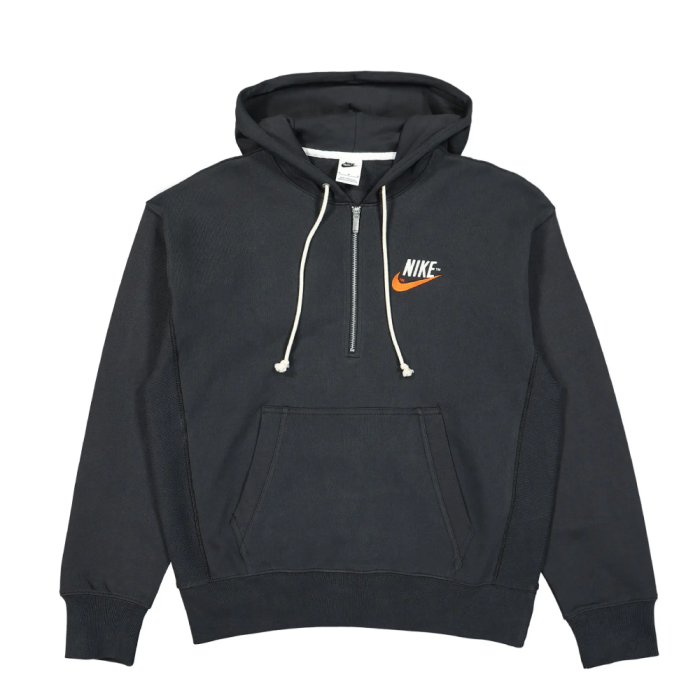 NIKE MENS FRENCH TERRY PULLOVER HOODIE BLACK