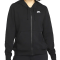Толстовка NIKE W NSW CLUB FLC FZ BLACK