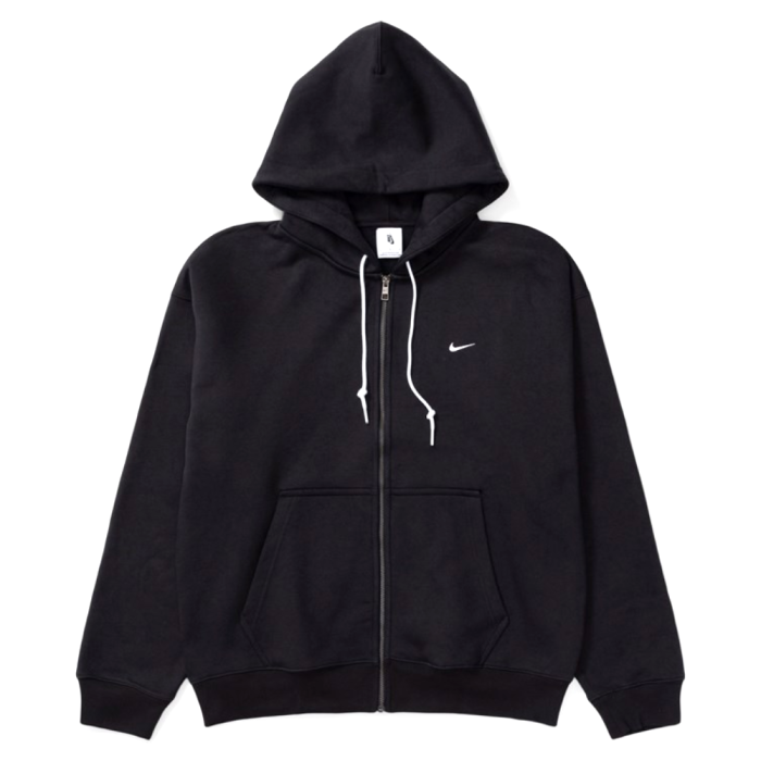 Толстовка NIKE SOLO SWOOSH FULLZIP HOODIE BLACK