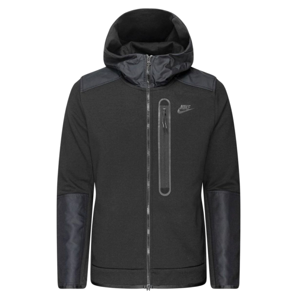 Толстовка NIKE M NK TCH FLC OVERLAY FZ BLACK