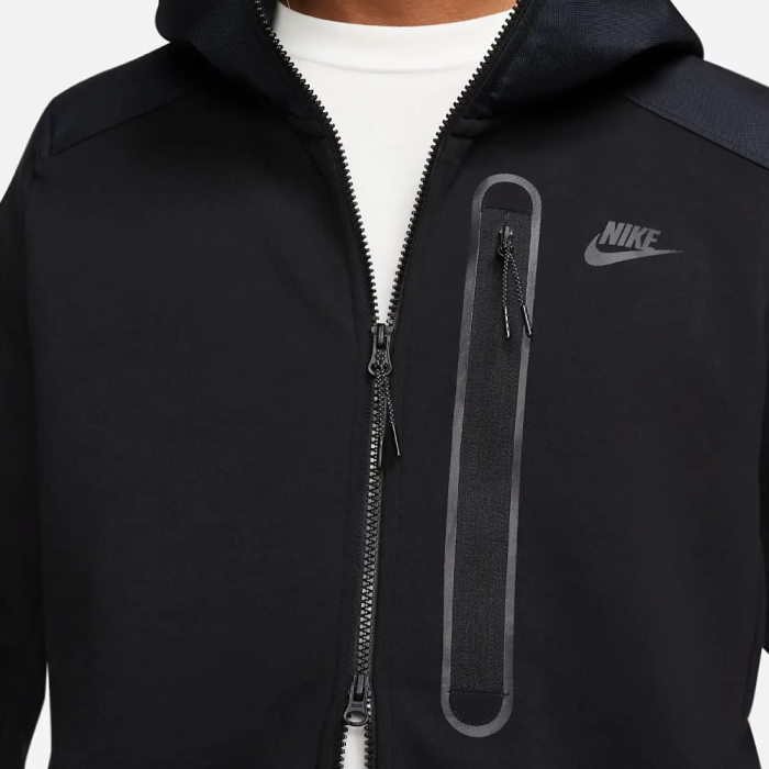 Толстовка NIKE M NK TCH FLC OVERLAY FZ BLACK