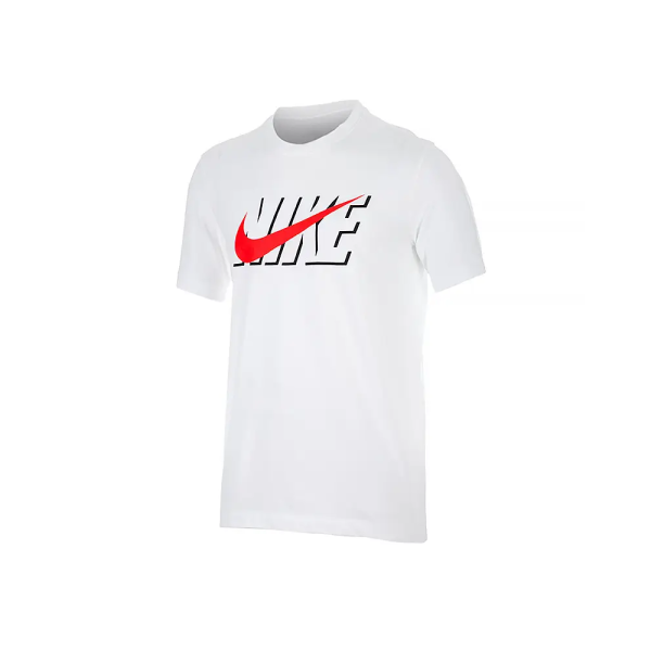 NIKE TEE SWOOSH BLOCK WHITE