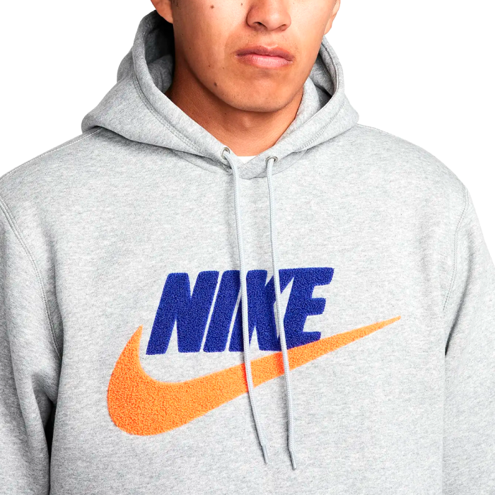 Худі NIKE CLUB FLEECE PULLOVER HOODIE GREY