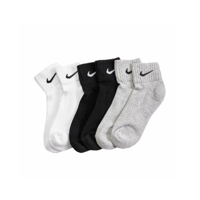 Шкарпетки NIKE CUSHION QUARTER TRAINING 3-PACK BLACK/GREY/WHITE