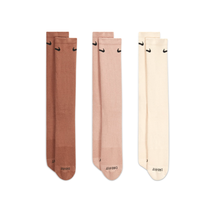 NIKE U NK EVRY PLUS CUSH CREW 3PR BEIGE