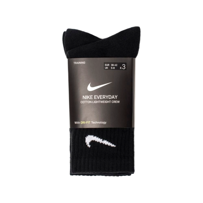 Шкарпетки NIKE U EVERYDAY LTWT CREW 3PR BLACK